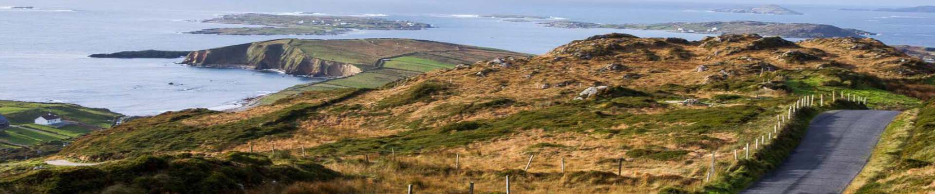 rent a car and travel to connemara sky road on the west of ireland