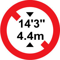 Height Restriction Sign