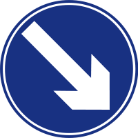 Keep Right road sign