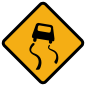 Slippery Roads Sign